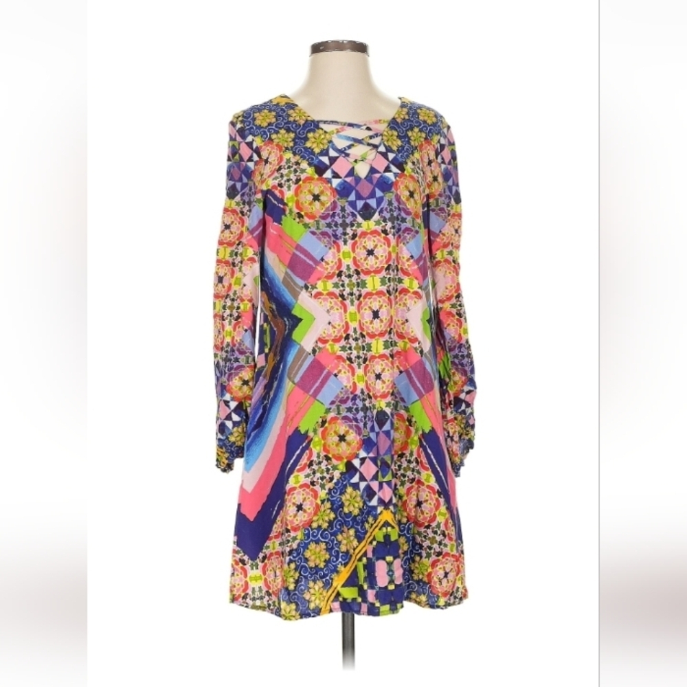 Beige by ECI Multicolor Print Dress Size S